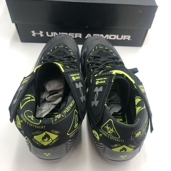 Brand New Under Armour Highlight Mc Football Cleats Black Jet‎ Grey For Men 10.5 - Picture 3 of 9